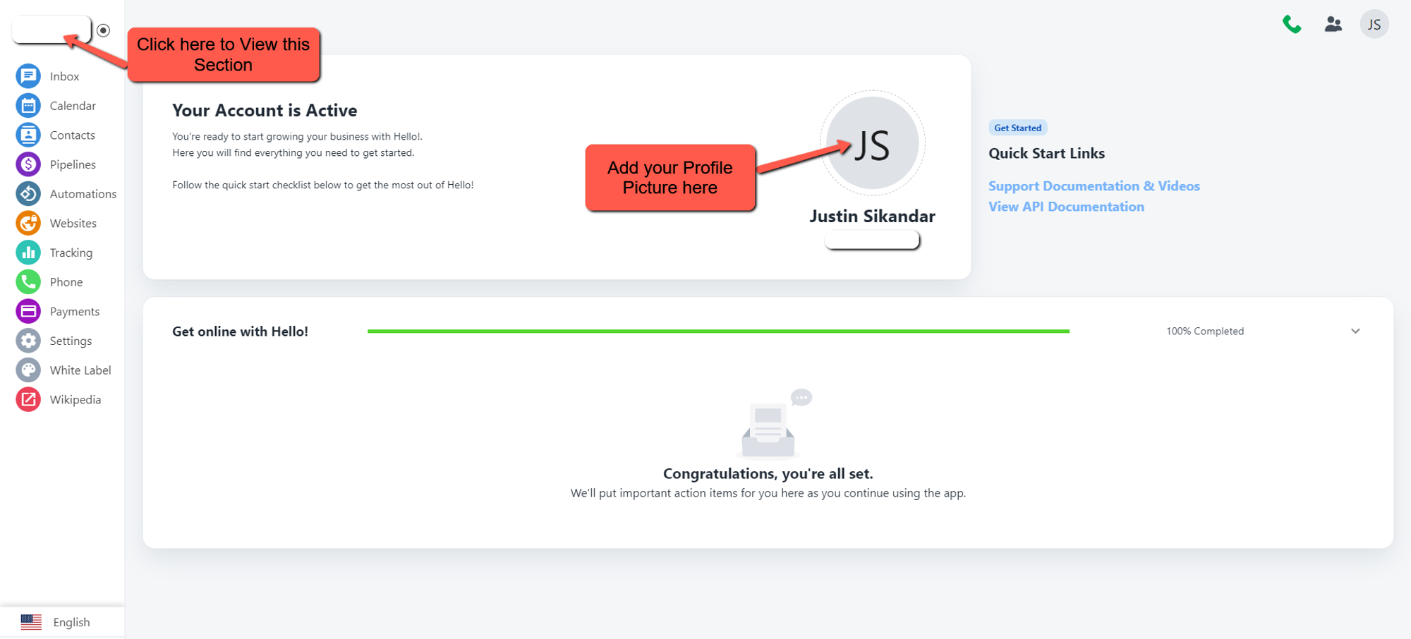 Help Profile Picture How to add a Profile Picture to your Account? – CRM Help Docs